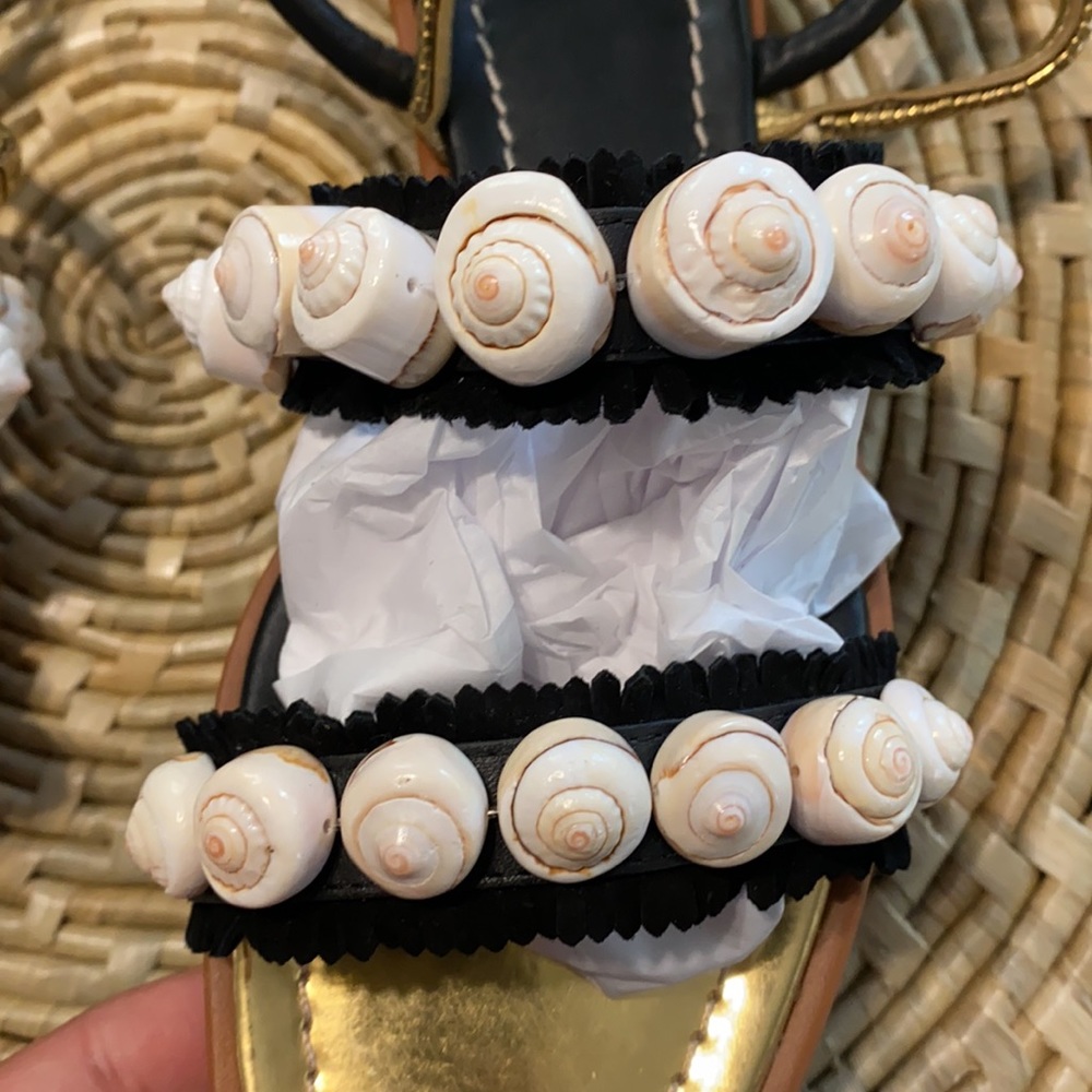 Tory Burch Sinclair Seashell Ankle Wrap Sandal - Picture 6 of 16